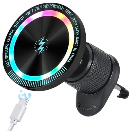 Chargeur Induction Voiture 15W Support Téléphone pour MageSafe