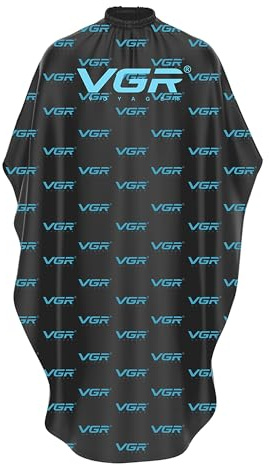 VGR Professionelle Barberumhang Wasserdicht Für Haarschnitt Herren | Mit Elastischem Halsband Und Verstellbarem Verschluss Unisex Friseurumhang Aus Polyester-Pongee Für Zuhause Und Salon