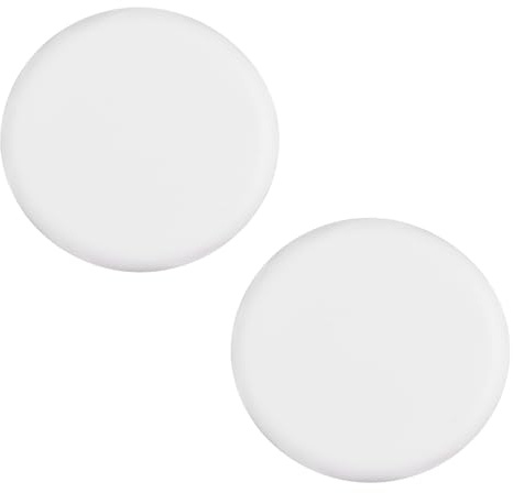 UFURMATE Runde Wandabdeckplatte, 6,4 cm, Kunststoff, schraubenlos, blanko, selbstklebende elektrische Abdeckungen für Wandlöcher, freiliegende Drähte, Weiß, 2 Stück