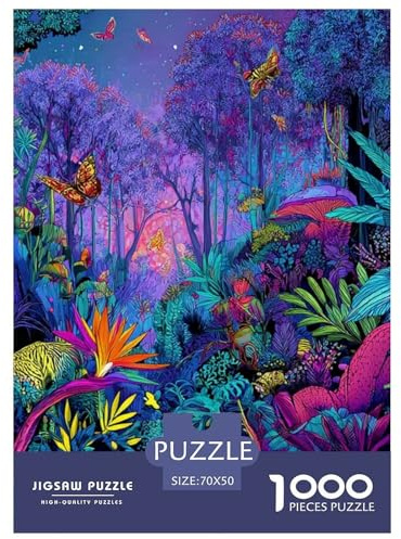 Jungle Puzzle mit 1000 Teilen, Familienspiel, klassisch, Puzzle, schöne Dekoration, Puzzle, für Erwachsene und Kinder, 70 x 50 cm, 1000 Stück