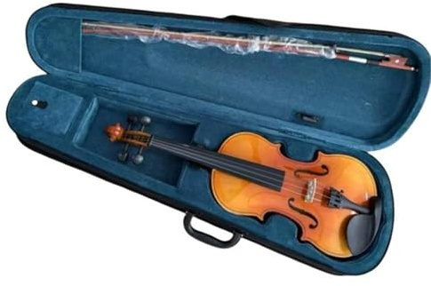 Violine Komplettes Akustikgeigen Set Aus Massivholz In Voller Größe Mit Tragbarem Hartschalenkoffer Für Anfänger Aller Erfahrungsstufen(1-4)