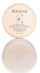 Kérastase Gloss Absolu Masque Crème Hydra-Glaze, Haarmaske für Glanz & Geschmeidigkeit, Anti-Frizz Haarkur für dickes, trockenes & geschädigtes Haar, Vegane Haarpflege mit Hyaluron, 75 ml