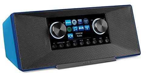 MEDION P85135 7,1 cm (2,8 Zoll TFT-Display) WLAN Internet-Radio, 2x6 W RMS, DLNA-/UPnP, DAB+, FM/UKW, LAN, USB 2.0, Aux, Spotify, blau