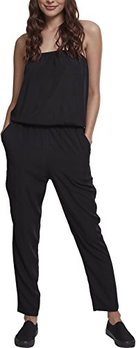 Urban Classics Damen Bandeau Jumpsuit, per Pack Schwarz (Black 00007), X-Large (Herstellergröße: XL)