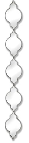 Hill 1975 Silver Quarterfoil Decorative Hanging Mirror, Metal, Glass, Mixed, one, 18767