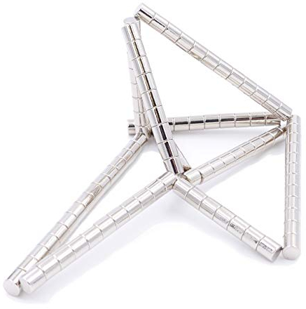 Brudazon | 50 Mini Scheiben-Magnete 5x5mm | N52 stärkste Stufe - Neodym-Magnete ultrastark | Power-Magnet für Modellbau, Foto, Whiteboard, Pinnwand, Kühlschrank, Basteln | Magnetscheibe extra stark