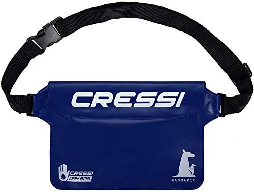 Cressi Kangaroo Dry Pouch, Marsupio Impermeabile Unisex Adulto, Blu Scuro, Taglia Unica