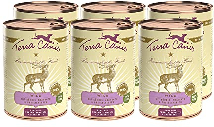 Terra Canis Wild, Kürbis & Preiselbeere - Classic Nassfutter, 6x400g I Premium Hundefutter in 100% Lebensmittelqualität Aller Rohstoffe I Reichhaltig & gesund, allergen- & getreidearm, glutenfrei