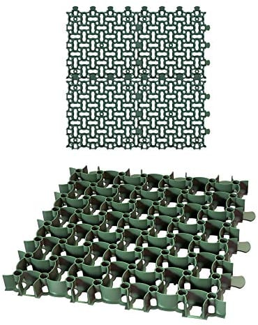 BigDean 4X Rasengitter Paddockplatte 50x50 cm Rasenmatten Rasenwaben Kiesgitter Parkplatzrasen 1 m²