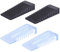XPOOP 4 Stück Gummi Türstopper, Türkeil, Rutschfester Stopperkeil, Mittelgroß, Geruchsneutrales Badezimmer, Balkontür, Kinderzimmer-Türstopperkeile (Schwarz & Transparent)