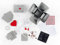 Loveria Geschenkbox Grau zum Selbstgestalten | individuelle DIY Überraschungsbox, 17 Teile | Satin, Geschenkband, Schreiber und mehr | 12x12x12cm