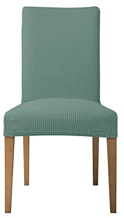 EBETA 6 Pezzi coprisedie con Schienale, Elasticizzato Copertura della Sedia, Copertura Fodera, Banchetto Sedia Sedile Slipcover Cerimonia di Nozze Posate da (Verde chiaro, 6 Pezzi)