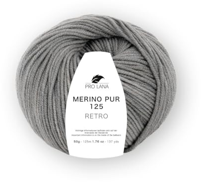 Merino Pur 125 Retro Strickgarn, 100% Extrafeine Merinowolle, Handgefärbt, Ton-in-Ton Farbverlauf Fb. 193