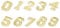 Sourcing Map 1Set Number Embroidered Decorative Repair Patches Iron on/Sew On Applique 0-9 Gold 2 Height for Clothes, Shoes, Hats, Backpacks, DIY