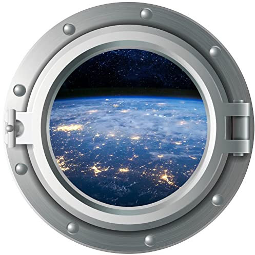 Wudaizhi 3D Space Bully Thole Wall Decals, Magic Way Outer Space Planet Wandaufkleber Für Bodendecke Wohnzimmer Schlafzimmer Wohnkultur