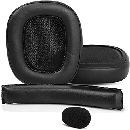 G930 Ersatz-Ohrpolster, kompatibel mit Logitech G930 G930s 430 G432 Kopfhörern, Ohrpolster, Abdeckung, Ohrmuschel, Teile (Stirnband und Proteinleder)