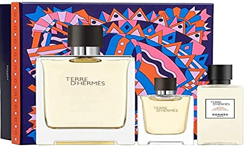 HERMES Terre Set : Eau de toilette en flacon vaporisateur 100 ml + Eau de toilette 12,5 ml + Baume 40 ml