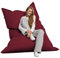 Bruni Riesen-Sitzsack Caree in Bordeaux – rechteckiger XXL-Sitzsack mit 140x180 cm und 400 l Füllung, Bean-Bag mit Innenhülle, Liegesack, Abnehmbarer Bezug, Indoor und Outdoor, aus Deutschland