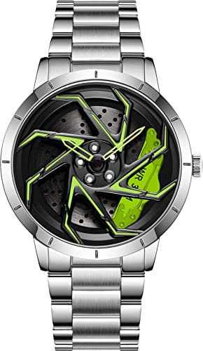 findtime Flegenuhr Herren Uhren Analog Quarz Armbanduhr mit Edelstahl Armband Motorsport Flege Herrenuhr Designer Uhr Männer 3ATM Wasserdicht Luxus Mode Herren Uhren
