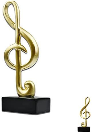 YULIAO Musikskulptur, Harz, Gold, Dekoration, Souvenir, Musiknote, Statue, Tischdeko, Geschenk