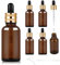 StarryTiger 6 Pcs 30ml Flacons en Verre Ambre avec Pipettes, Bouteilles en Verre Vide avec Compte-gouttes Verre Pipettes pour Huile Essentielle, Aromathérapie, Liquids Chimique, Parfum