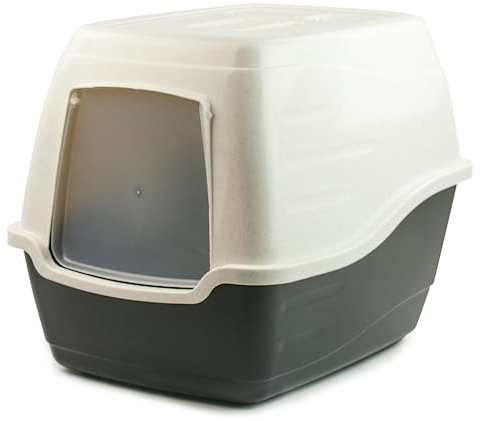 KCT Enclosed Hooded Large Cat Litter Box/Tray/Pet Loo - Black