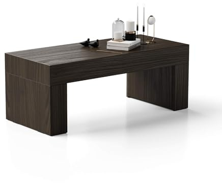 MOBILI FIVER, Couchtisch Evolution 90x40 Nussbaum, Dunkel, Made In Italy