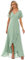 Ever-Pretty Damen Festliches Kleider Kurze Ärmel V-Ausschnitt Lang Chiffon Rückenfrei Elegant Minzgrün 52EU