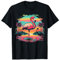 Aquarelle rétro flamant rose tropique T-Shirt