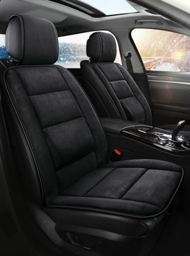 EACTEL Auto Sitzauflagen für Audi Q3 2011-2018 Audi Q3 2018-2023, Ledersitz-Rückenlehnenkissenpolster-Schutz-Schutz-Innenzubehör,Black-