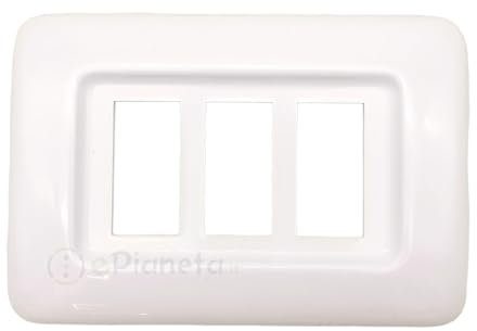 Placche prese interruttori frutti elettrici supporti compatibili con bticino Magic (Placca bianca 3 posto x 2pz)