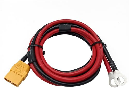XT90 auf O-Ring Terminal Anschlusskabel XT90H Buchse zu O Ring Stecker Kabel mit 3Ft 10AWG Silikon Draht für RC Lipo Akku FPV Racing Drone Solar Power Station (XT90H Buchse zu O-Ring)