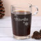 Herz & Heim® Leonardo Loop Glastasse mit Gravur des Wunschnamens für Kaffeegenießer (Eiskristall)