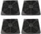 Adyoney 4 Pcs 120mm Black Square Plastic Cooling Fan Filter Cover, Dust Screen for Filter Fan Chassis, for PC Computer Case, Server Case, Mesh Design for Effective Dust Protection