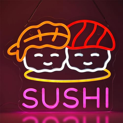 LED-Schild, japanische Sushi-Neonschilder, Kawaii-LED-Leuchten, Wanddekoration, koreanischer Stil, Nachtlampen, Party-Dekoration, Licht, USB-Helligkeit einstellbar