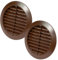 Vent Systems 2 pezzi 90 mm marrone copertura di ventilazione – prese d'aria rotonde – copertura griglia – protezione insetti integrata – prese d'aria HVAC per bagno, ufficio, cucina