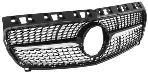 REIJAX Auto Frontstoßstange Kühlergrill für Benz A Class W176 2013 2014 2015, Auto Sport Front Gitter Nebelscheinwerfer Grill Wabengrill Kühlergrille Ersetzen Zubehör, ABS