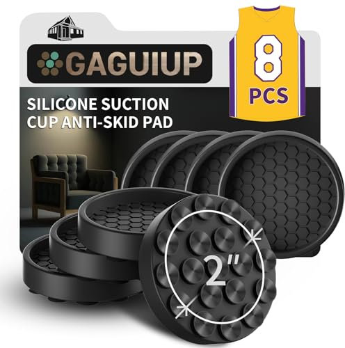 GAGUIUP Anti Rutsch Pad mit Saugnapf für Möbel wie Sofas und Waschmaschinen,Schutz für Boden und Möbel,Silikon Möbeluntersetzer,ideal für die Befestigung an Ort und Stelle von Möbeln