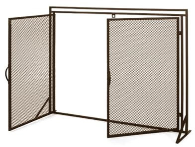 ENHEN Funkenschutzgitter Kamintüren in Antiker Bronzefarbe – Eisengeflecht, Robuster Funkenschutz für Holz- Und Kohlefeuerung, Feuerschutz für Bauernhaus-Wohnzimmer, 100 cm Breit(78cm (30 3/4))