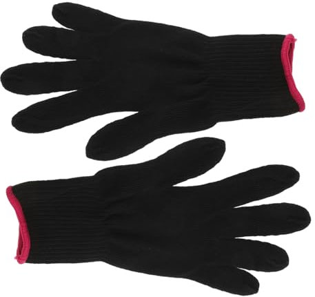 PATKAW Curling Iron Hair Straightener Heat Resistant Gloves for Hair Styling Heat Resistant Arm Glove Styling Heat Glove Heat Glove for Hair Styling Thermal Styling Gloves Knitting Black