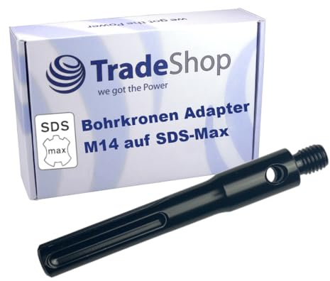 Trade-Shop Bohrkronen Adapter SDS-Max auf M14 Gewinde Zapfen für Diamantbohrkronen Kernbohrkronen/Bohrhammer Ersatzteil
