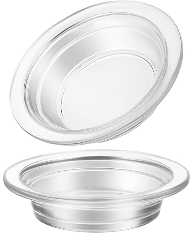 Angoily Wax Melt Warmer Dish Set of 2 4.53 in Glass Replacement Plates for Aromatherapy Oil Burner Fragrance Warmer Trays Scented Candle Melting Accessories