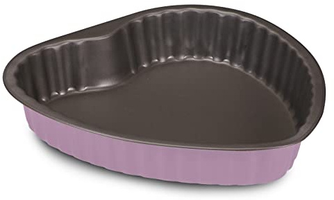 Guardini, Herzform 25 x 25 cm, Stahl mit Antihaftbeschichtung, Rosa, Made in Italy, Linie Bon Ton
