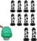 Wheelie Bin Lid Hinge Pins, 10pcs Wheelie Bin Compactor Lid Locks (60mm x 30mm), Durable Black Plastic Replacement Pins for Wheelie Bin Lids, Fits Most Household Commercial Wheeled Trash Bins