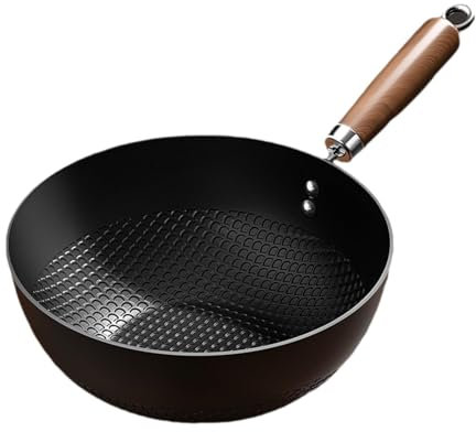 predolo Pentole Multiuso in Ferro, Piccolo Wok per Friggere E Bollire, 24 Cm