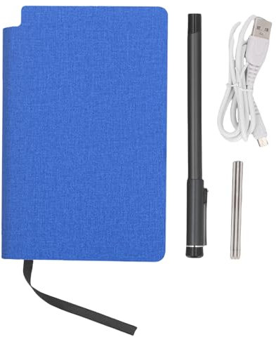 XUMIUZIY Digital Notebook with Smart Pen, Electronic Writing Pad with OCR Text Recognition, AI Drawing, BT 5.0 Sync to Phone, Tablet, Offline Storage,Ideal for School, Work (Linen Texture Blue)