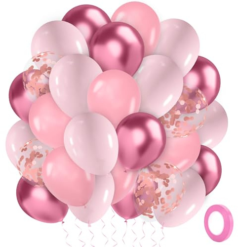Luftballon Rosa Weiße Ballons Luftballons Pastell 60 Stück 12 Zoll Rosa Konfetti Ballons Heiratsantrag Deko Geburtstagsdeko Partydeko Geburtstag rosa Weihnachtsdeko Partydeko Silvester