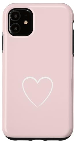 Cœur Romantique Romantique Rose pâle Coque pour iPhone 11