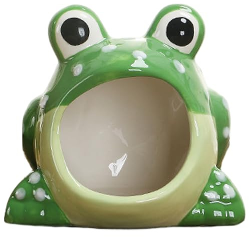 Pesoncarl Frosch-Süßigkeitsschale, große Öffnung, Froschform, kleine Keramik-Süßigkeitsschale, niedliche Keksdose für Zuhause, Küche, Büro, Tisch für Party