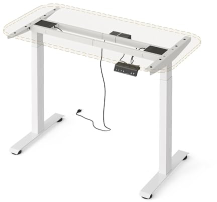 Vicco Elektrisches höhenverstellbares Schreibtischgestell Elevate Weiß | 2 Motoren, für höhenverstellbare Arbeitsflächen im Homeoffice geeignet